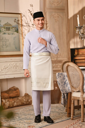 Baju Melayu Majestic Bespoke Fit - Light Lavender