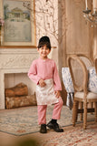 Baju Melayu Kids Luxury Bespoke Fit - Peony Pink