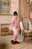 Baju Melayu Kids Luxury Bespoke Fit - Peony Pink