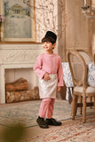 Baju Melayu Kids Luxury Bespoke Fit - Peony Pink