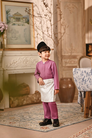 Baju Melayu Kids Luxury Bespoke Fit - Meadow Mauve