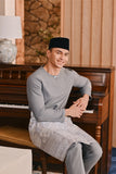 Baju Melayu Teluk Belanga Smart Fit - Ash Grey