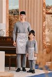 Baju Melayu Teluk Belanga Smart Fit - Ash Grey