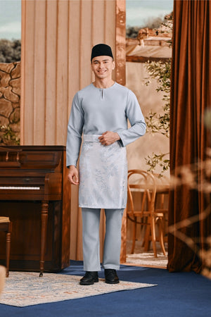 Baju Melayu Teluk Belanga Smart Fit - Fog Blue