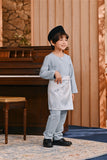 Baju Melayu Kids Teluk Belanga Smart Fit - Fog Blue