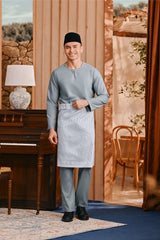 Baju Melayu Teluk Belanga Smart Fit - Dusty Blue