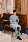 Baju Melayu Teluk Belanga Smart Fit - Dusty Blue