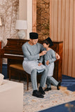 Baju Melayu Teluk Belanga Smart Fit - Dusty Blue