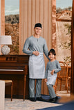 Baju Melayu Teluk Belanga Smart Fit - Dusty Blue