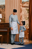 Baju Melayu Teluk Belanga Smart Fit - Dusty Blue