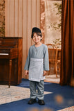 Baju Melayu Kids Teluk Belanga Smart Fit - Dusty Blue