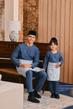 Baju Melayu Kids Teluk Belanga Smart Fit - Legion Blue