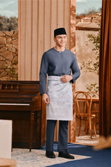 Baju Melayu Teluk Belanga Smart Fit - Dark Slate Blue