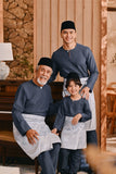 Baju Melayu Teluk Belanga Smart Fit - Dark Slate Blue