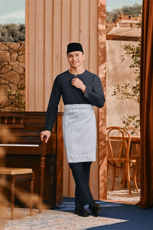 Baju Melayu Teluk Belanga Smart Fit - Dark Navy