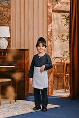 Baju Melayu Kids Teluk Belanga Smart Fit - Dark Navy