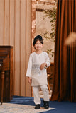 Baju Melayu Kids Teluk Belanga Smart Fit - Off White