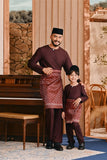 Baju Melayu Teluk Belanga Smart Fit - Burgundy Fig