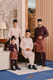 Baju Melayu Teluk Belanga Smart Fit - Burgundy Fig