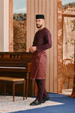 Baju Melayu Teluk Belanga Smart Fit - Burgundy Fig