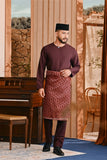 Baju Melayu Teluk Belanga Smart Fit - Burgundy Fig