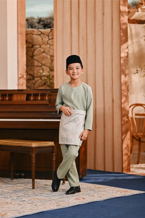 Baju Melayu Kids Teluk Belanga Smart Fit - Pistachio