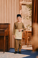 Baju Melayu Kids Teluk Belanga Smart Fit - Butternut Olive