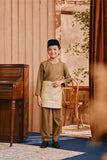 Baju Melayu Kids Teluk Belanga Smart Fit - Butternut Olive