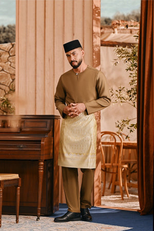 Baju Melayu Teluk Belanga Smart Fit - Butternut Olive