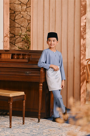 Baju Melayu Kids Teluk Belanga Smart Fit - Infinity Blue