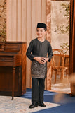 Baju Melayu Kids Teluk Belanga Smart Fit - Black