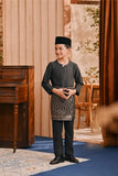 Baju Melayu Kids Teluk Belanga Smart Fit - Black