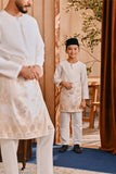 Baju Melayu Kids Teluk Belanga Smart Fit - Off White