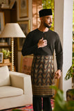 Pahlawan Smart Fit Baju Melayu Teluk Belanga - Black