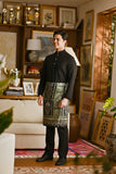 Pahlawan Bespoke Fit Baju Melayu Cekak Musang - Black