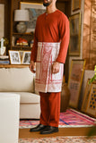 Pahlawan Smart Fit Baju Melayu Teluk Belanga - Mandarin Red