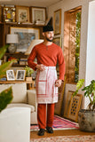 Pahlawan Smart Fit Baju Melayu Teluk Belanga - Mandarin Red