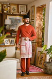 Pahlawan Smart Fit Baju Melayu Teluk Belanga - Mandarin Red