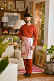 Pahlawan Smart Fit Baju Melayu Teluk Belanga - Mandarin Red