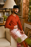 Pahlawan Smart Fit Baju Melayu Teluk Belanga - Mandarin Red