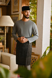 Pahlawan Smart Fit Baju Melayu Teluk Belanga - Ash Grey
