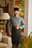 Pahlawan Smart Fit Baju Melayu Teluk Belanga - Ash Grey
