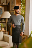 Pahlawan Smart Fit Baju Melayu Teluk Belanga - Ash Grey