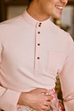 Pahlawan Bespoke Fit Baju Melayu Cekak Musang - Pearl Pink
