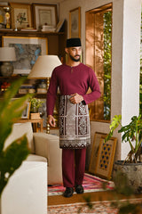 Pahlawan Smart Fit Baju Melayu Teluk Belanga - Purple Potion