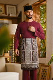 Pahlawan Smart Fit Baju Melayu Teluk Belanga - Purple Potion