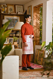 Pahlawan Bespoke Fit Baju Melayu Cekak Musang - Mandarin Red