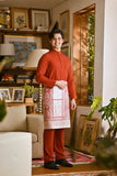 Pahlawan Bespoke Fit Baju Melayu Cekak Musang - Mandarin Red
