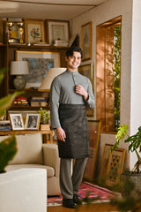 Pahlawan Bespoke Fit Baju Melayu Cekak Musang - Ash Grey