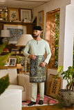 Pahlawan Smart Fit Baju Melayu Teluk Belanga - Fog Green